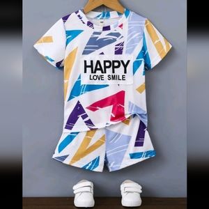 Colorful Shein Toddler Boys Two Piece Set